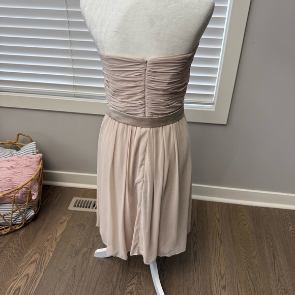 DESSY COLLECTION Nude Strapless Dress Bridesmaid Prom - Picture 6 of 10